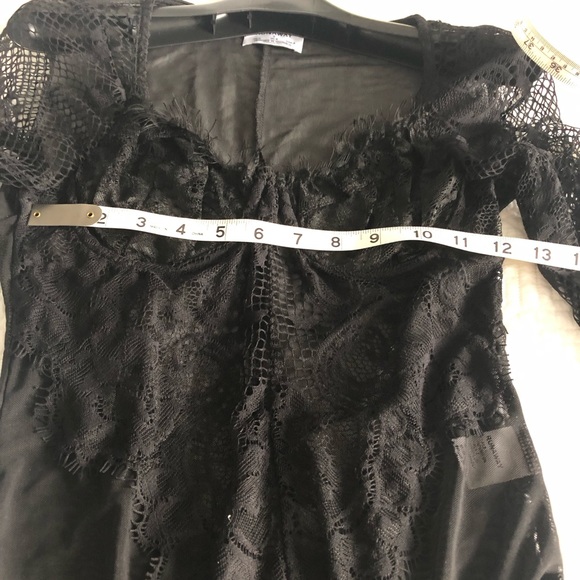 Trezzi Collection Runaway black lace bodysuit S - Picture 9 of 13